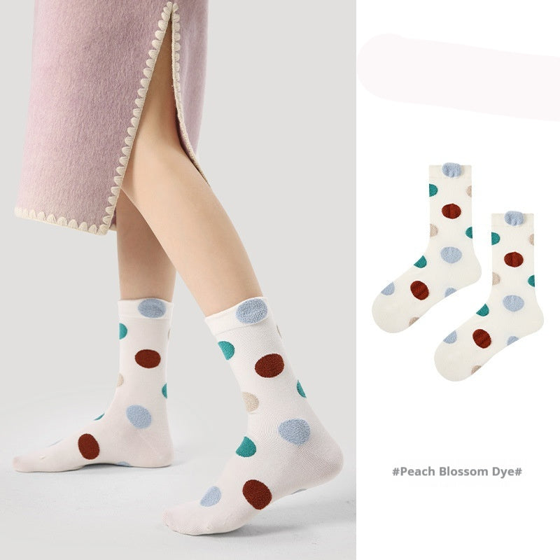 Niche Vintage Court Style Thin Middle-long Stockings