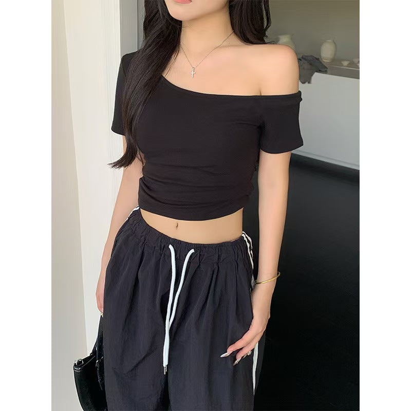 Short Bare Midriff Slim Fit Versatile Student Top Ins Fashion