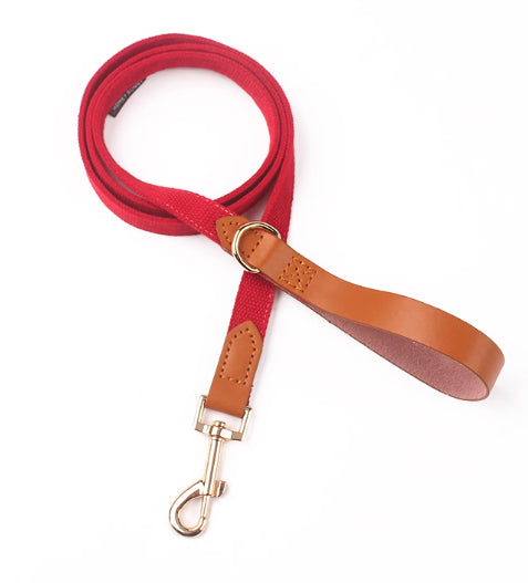 Canvas Hand Holding Rope Leather Stitching Collar Bow