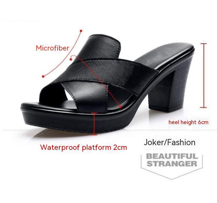 Plus Size Summer Women's High Heel Leisure Sandals