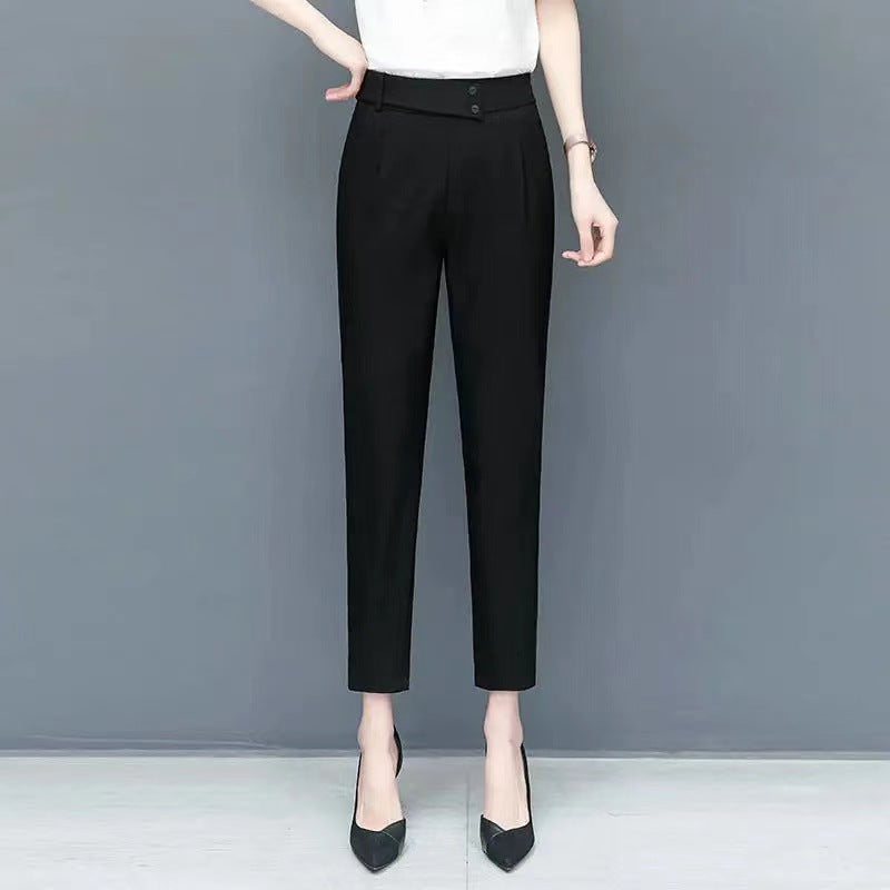 Women's Nine Point High Waist Slim Harem Pants