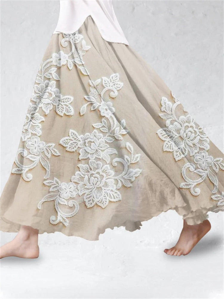 SpringSummer Fashion New Arrival Womens Big-Flared 3D Printed Skirt