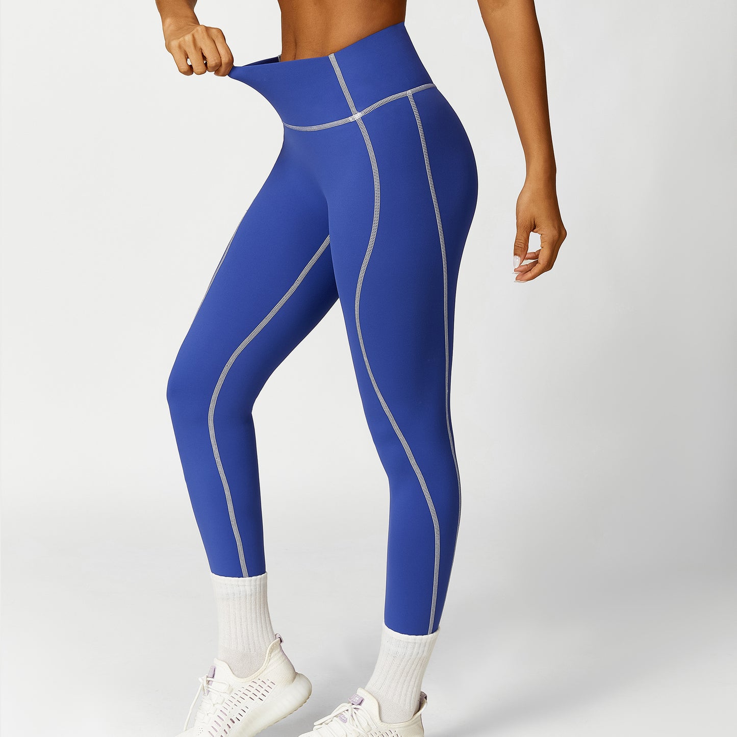 High Waist Hip Lift No Embarrassment Line Stretch Leggings Sports Back Shaping Bra
