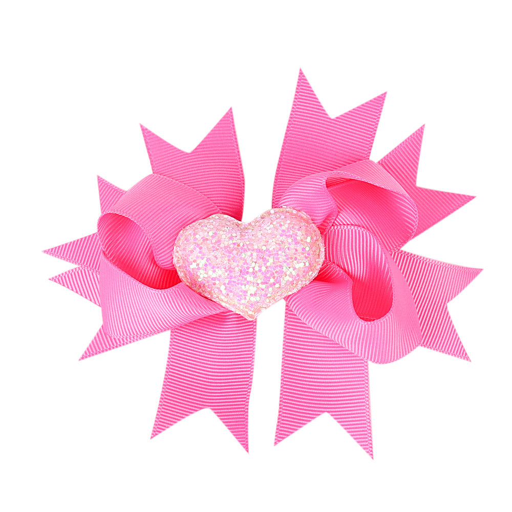 Children's Bow Hairpin Multi-layer Love Edge Clip
