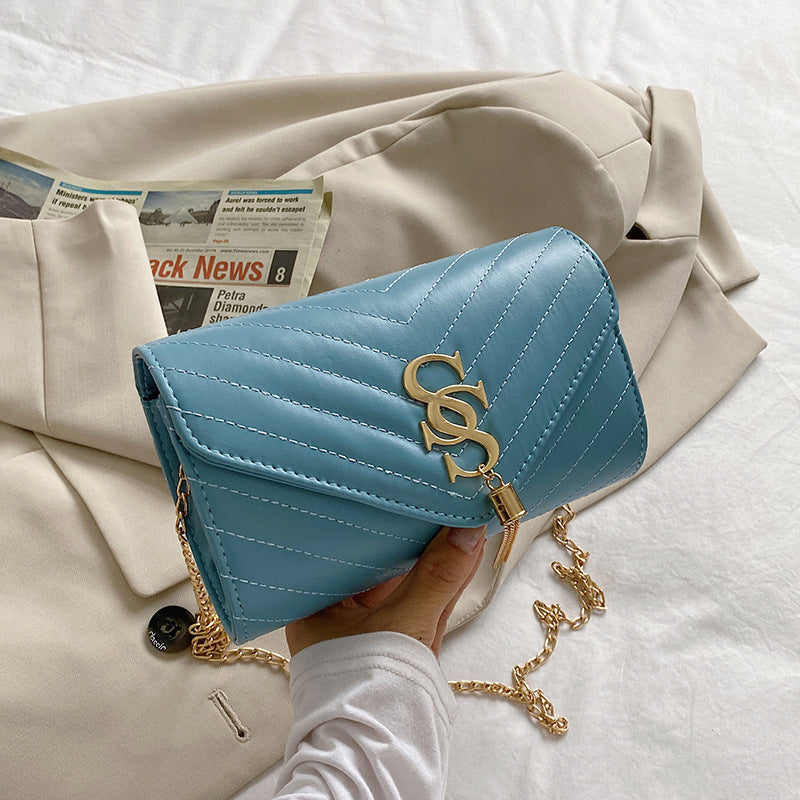 Kæde Crossbody Fashion Bogstav Frynset Tote Taske