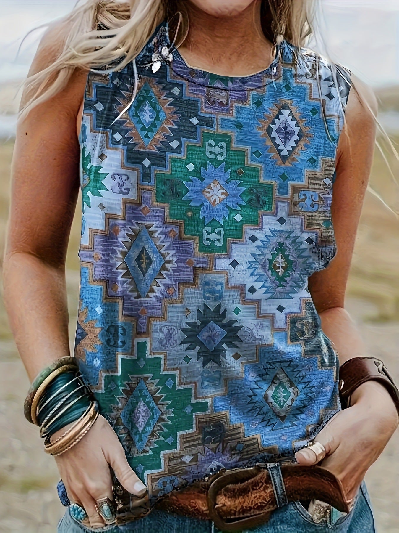 Women's Vest Women's Western Style Summer Digital