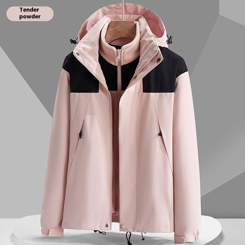 Hættetrøje Windbreaker Unisex Modstandsdygtig Jakke Med Lynlås Og Farveblokke Med Lommer Vandafvisende Overtøj Til Kvinder Mænd Tøj