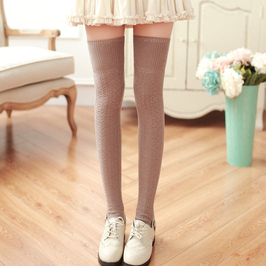Women's Cotton Luokou Vertical Long Tube Socks