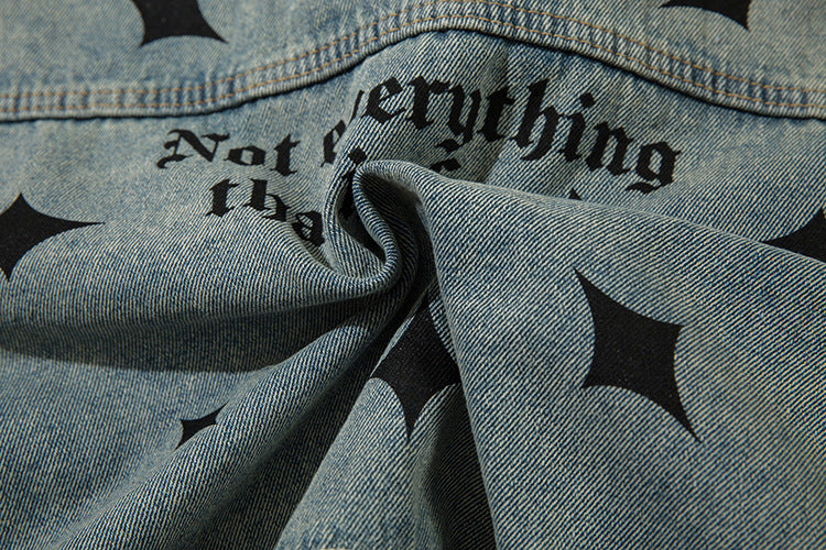 American High Street Vintage XINGX Embroidered Denim Jacket