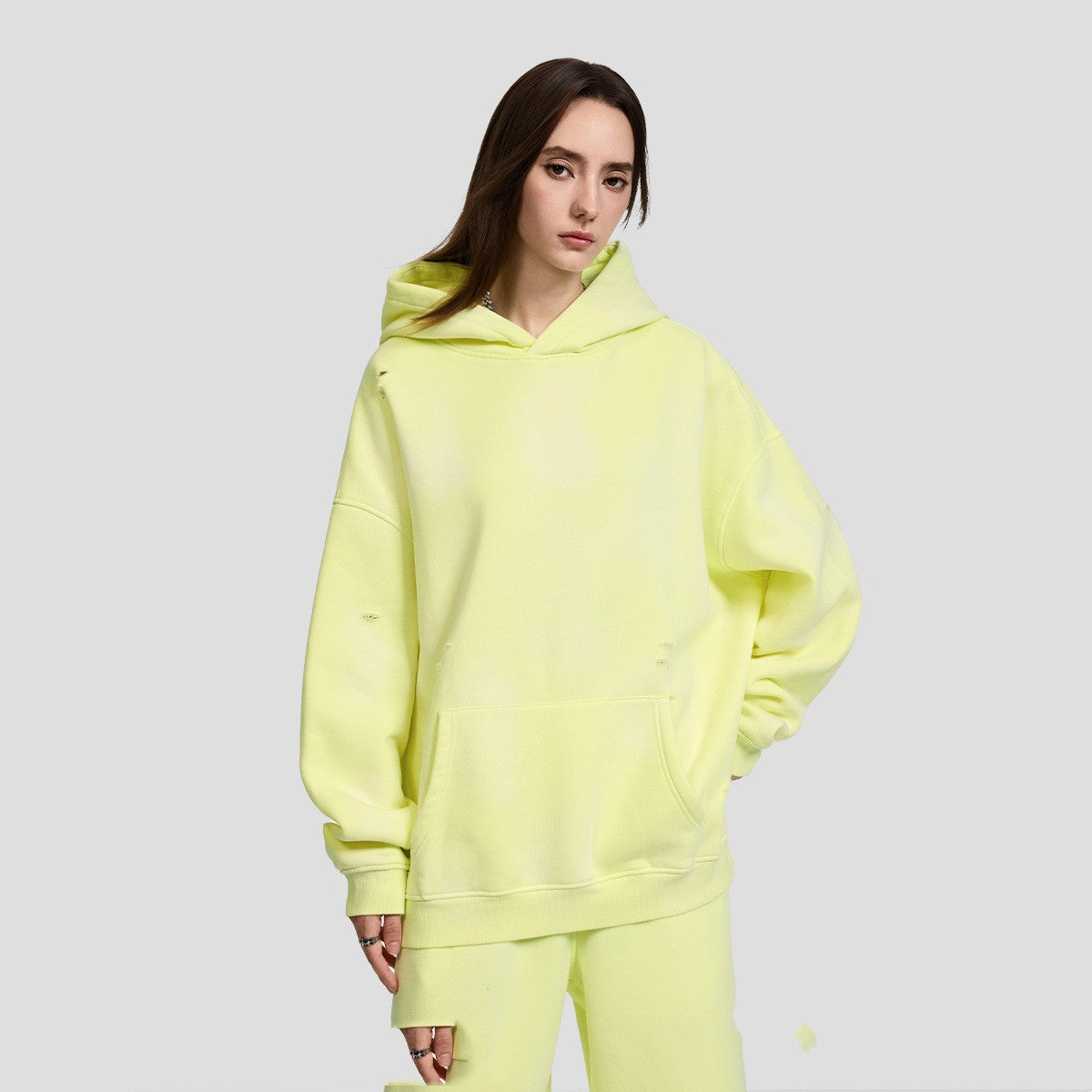 Sweater Loose Wash Worn-out Fleece