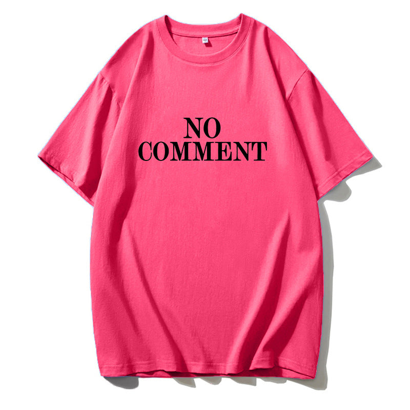 Gothic Style Printed Round Neck Loose T-shirt Short Sleeve