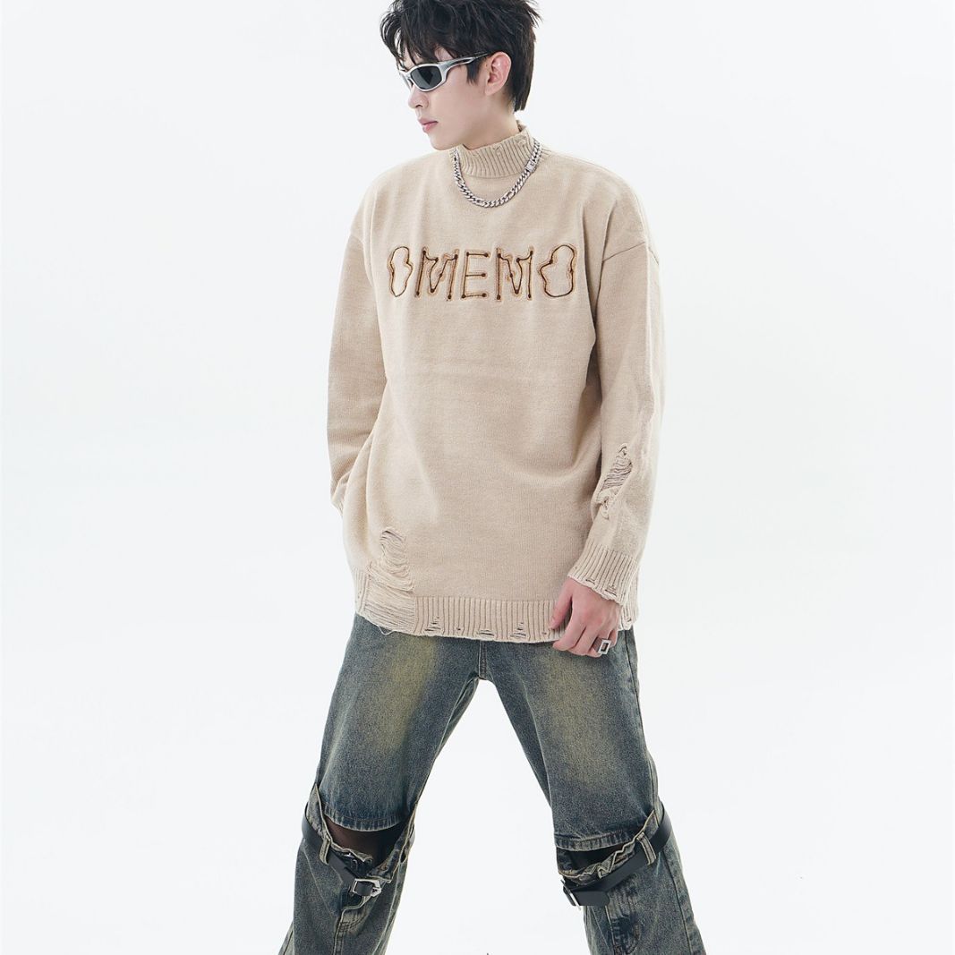 Trend Knitting Round Neck Pullover Men's Sweater