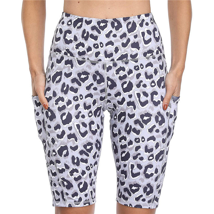 Women's Fashion Casual Leopard Print Printed High Waist High Stretch Yoga Pants