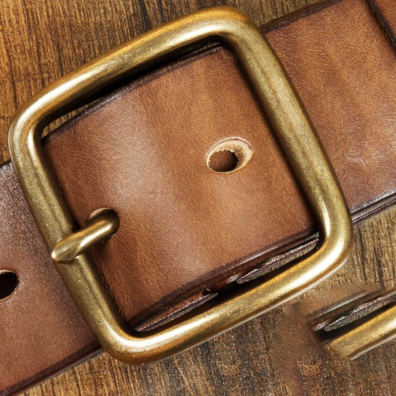 Cowhide Handmade Vintage High-end Trendy All-match Jeans Belt