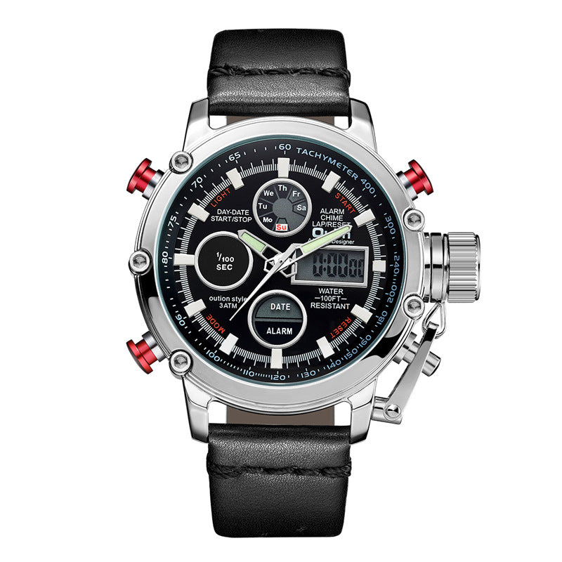 Men's Dual Movement Multi-function Outdoor Waterproof Sports Watch