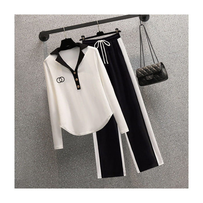 Women's Casual Top And Pants Fashion Set