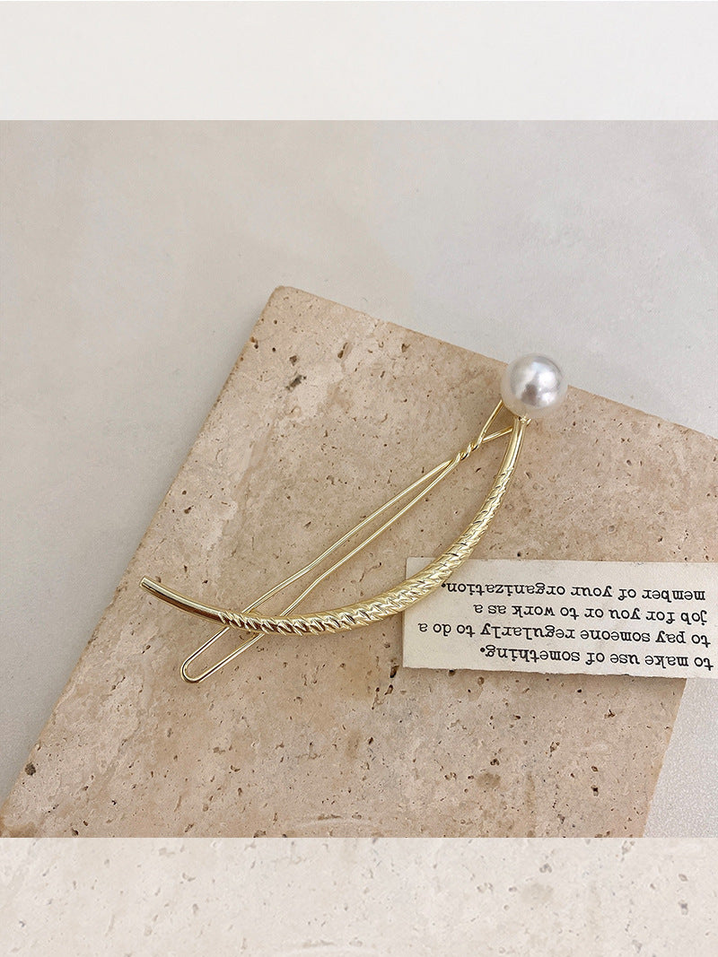 Fashion Simple Pearl Hairpin Female