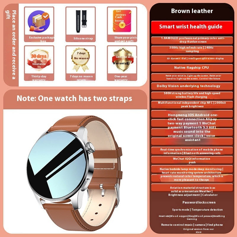 Smartwatch Bluetooth-opkald Puls Blodtryk Multifunktion