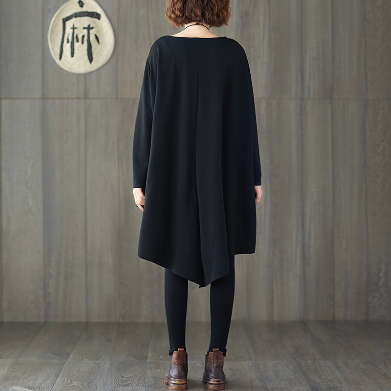 Plus Size Irregular Loose Fashion Plump Girls Batwing Shirt