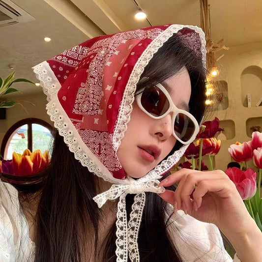 Women's Cotton And Linen Mori Style Lace Triangular Binder