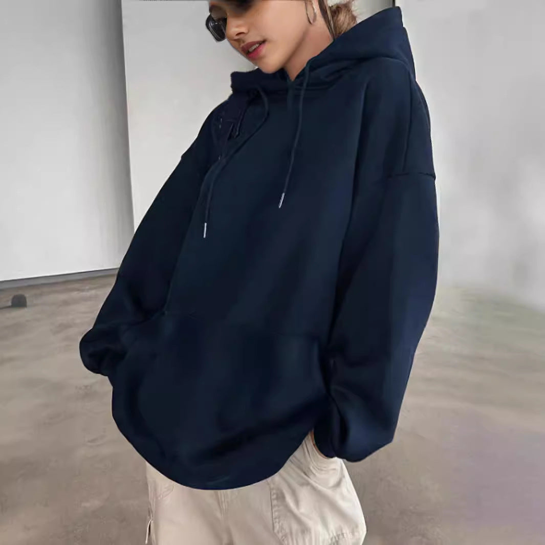 Women's Fashion XINGX Printed Loose Hooded Sweater