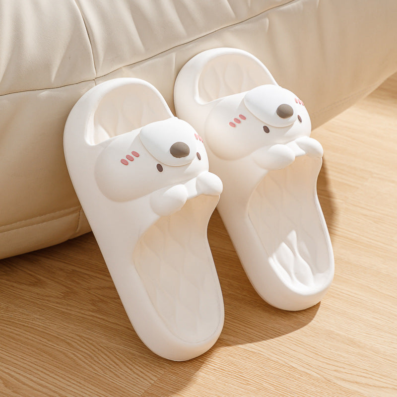 Couple Cartoon Bear Summer New Eva Sandals Women
