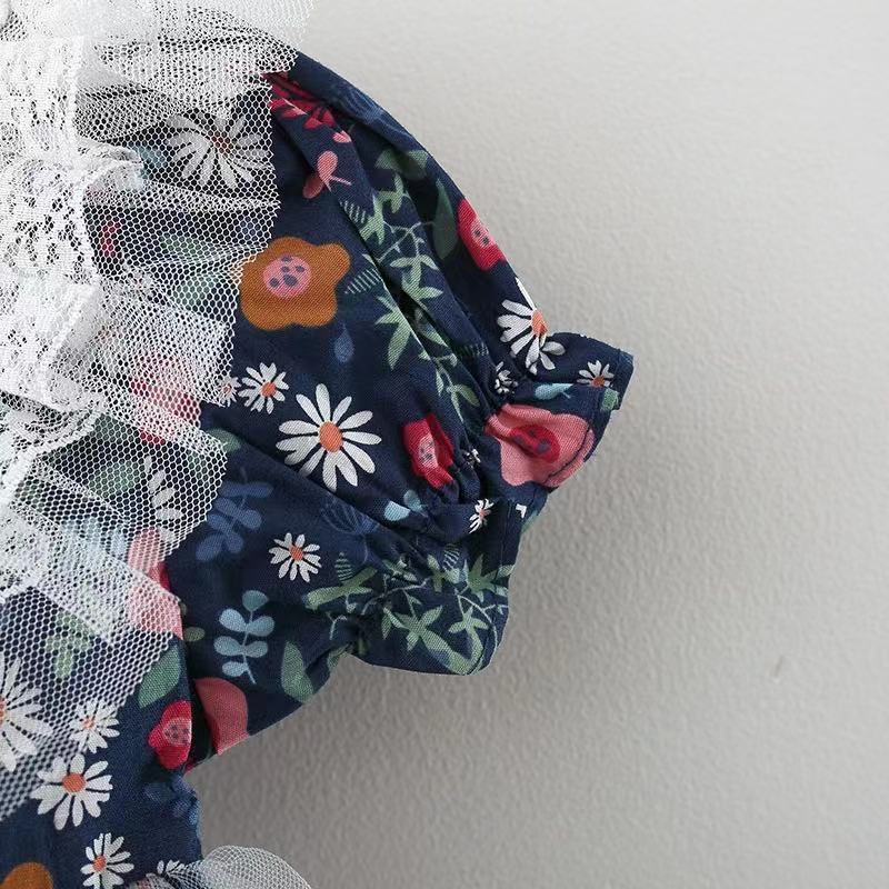 Summer Printed Short Sleeve Girl Dress
