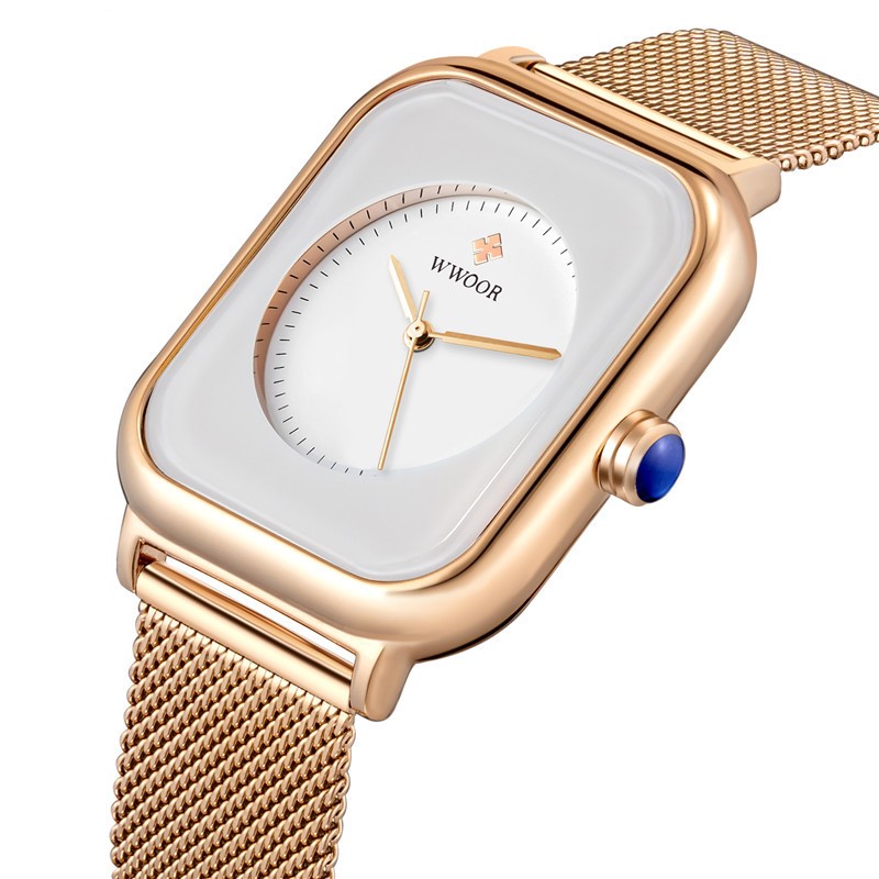 Women's casual quartz watch waterproof calendar belt