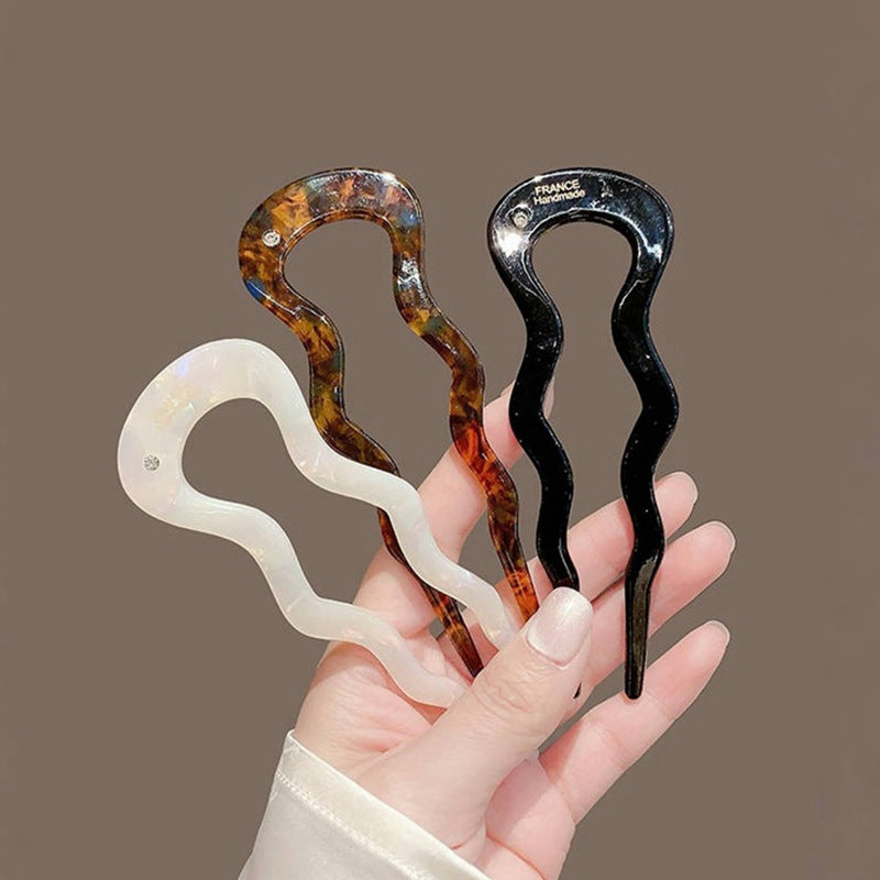 High-grade Acetic Acid U-shaped Hair Pin New Chinese Style Bun Plate