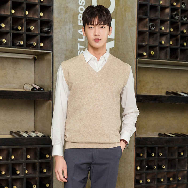 Pullover Knitting Men's Vest Autumn And Winter Clothing