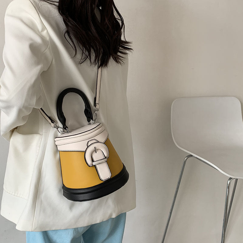 Personalized Lock Bag One Shoulder Western Style Crossbody Women's