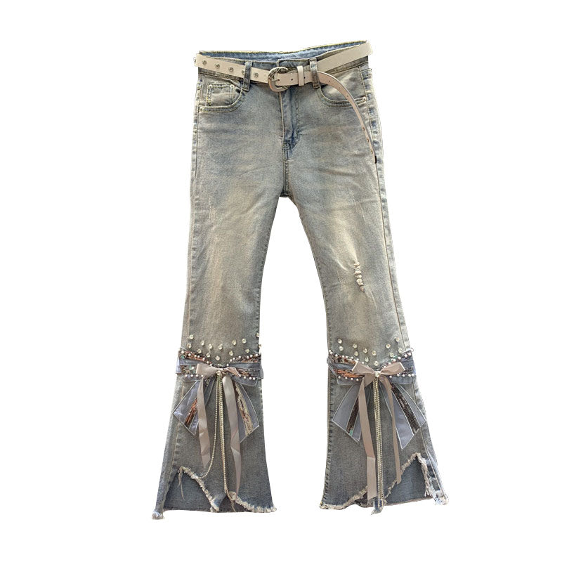 Spring new slim slim all-match cropped pants