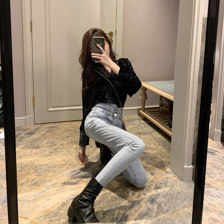 Plus Velvet Slimming All-Match Pencil Pants