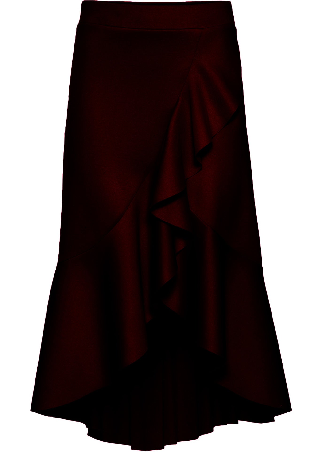 New Mid Length Skirt With High Waist And Irregular Pleats