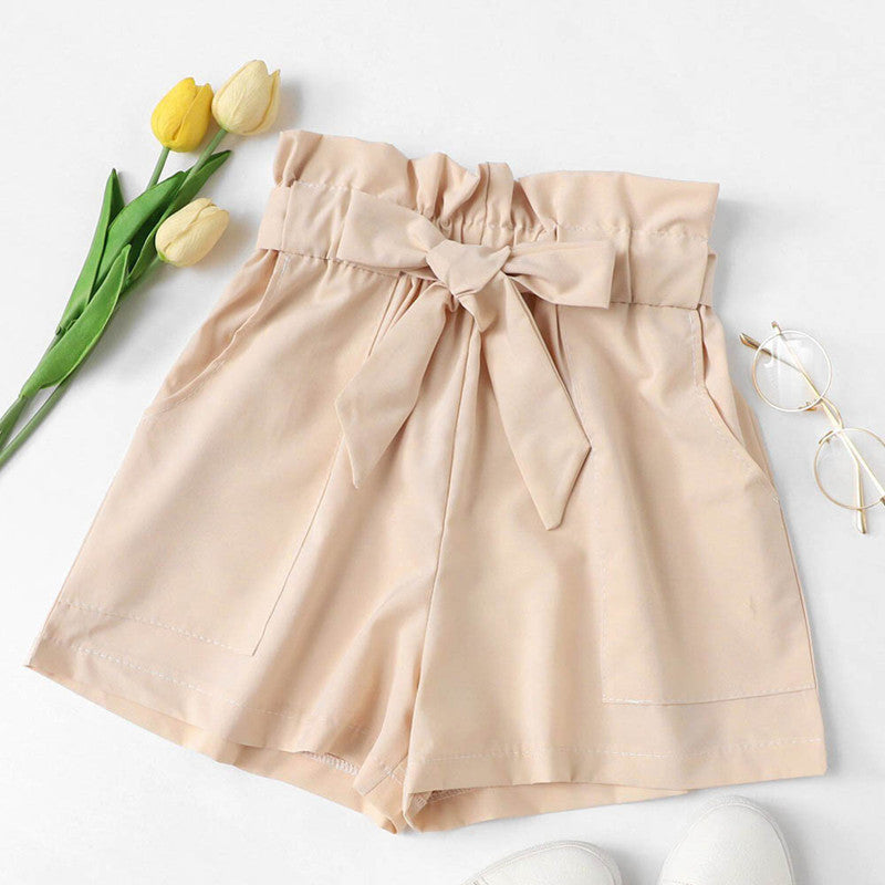 Loose mid-waist women's shorts
