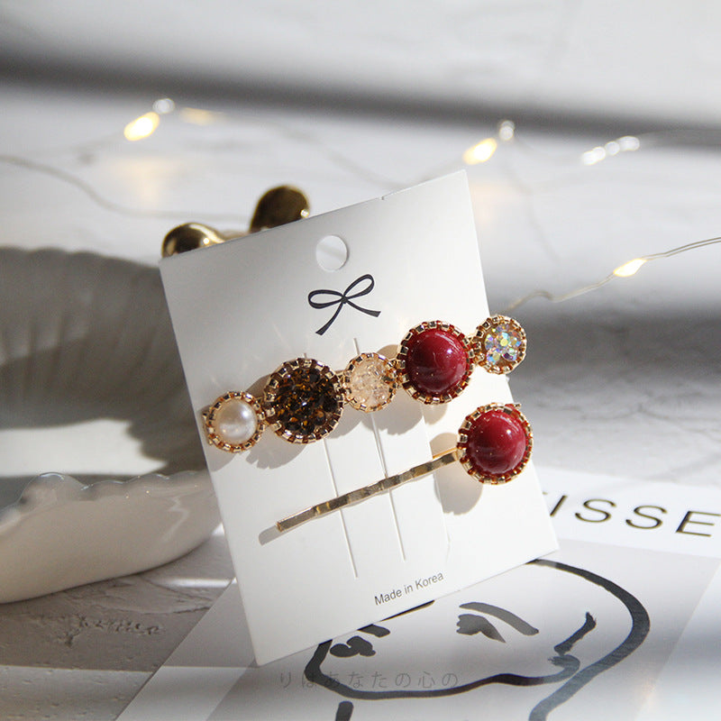 Retro pair clip hairpin female Korean net red hairpin