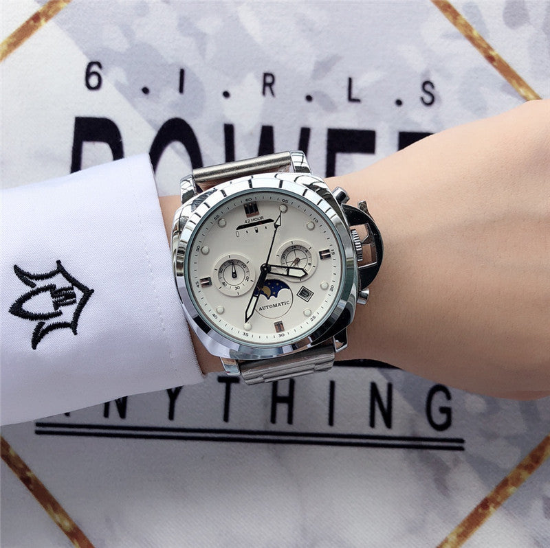 Luminous waterproof 6-pin quartz watch
