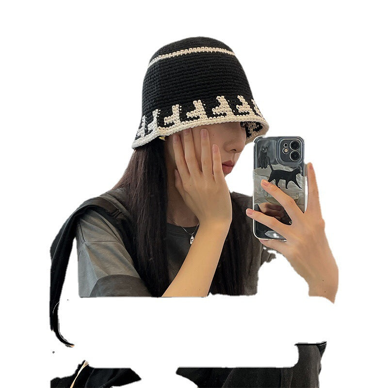 Monochrome Versatile Knitted Fisherman's Hat Children