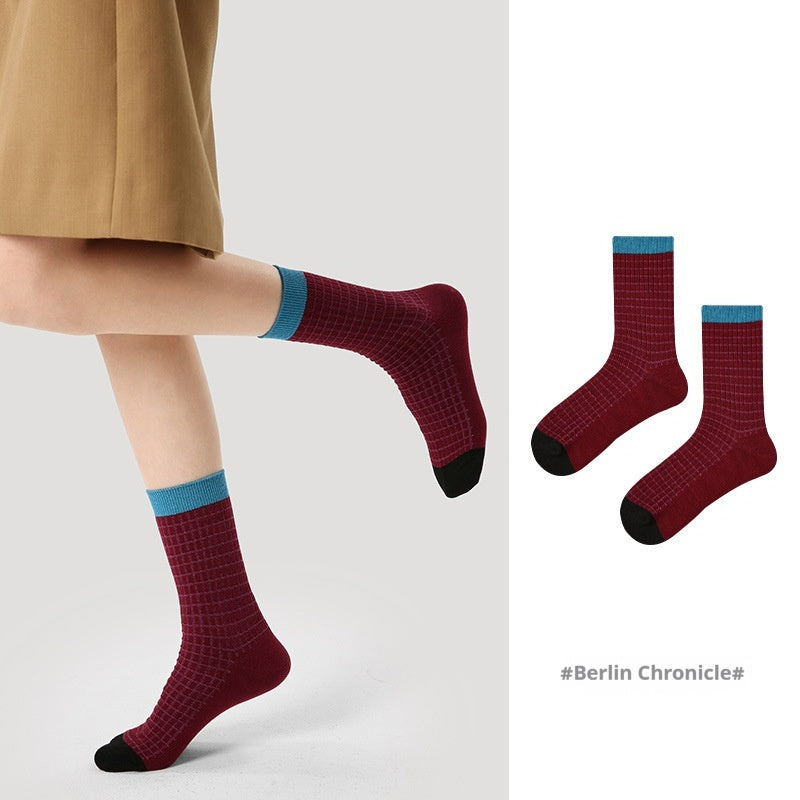 Niche Vintage Court Style Thin Middle-long Stockings