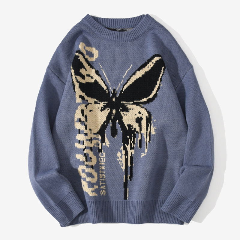 Men's And Women's Knitted Pattern Loose Sweater