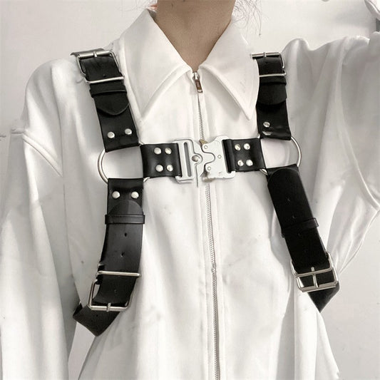 Goth Punk Style Shoulder Strap Adjustable Strap Belt