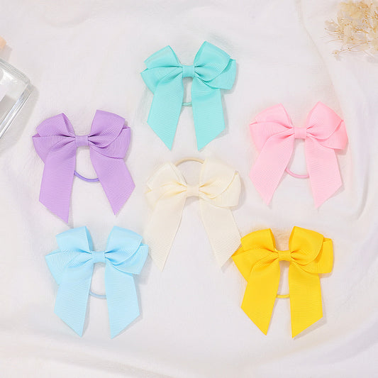 Handmade Baby Double-layer Polyester Ribbon Satin Bow Children's Hair Clip Accessories