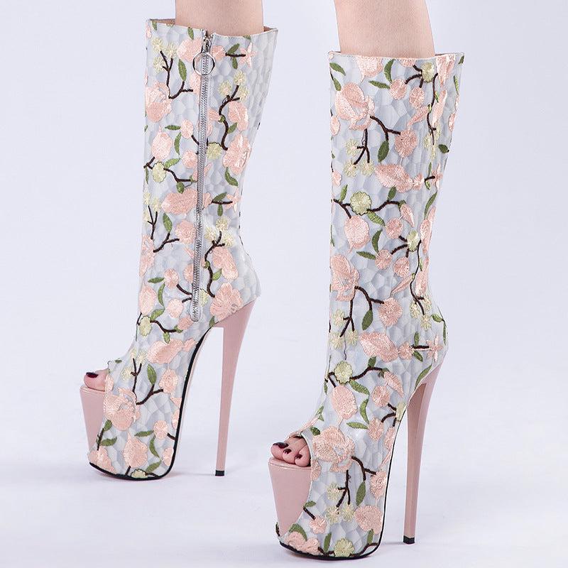 Spring and Summer Retro Embroidery Women's Shoes