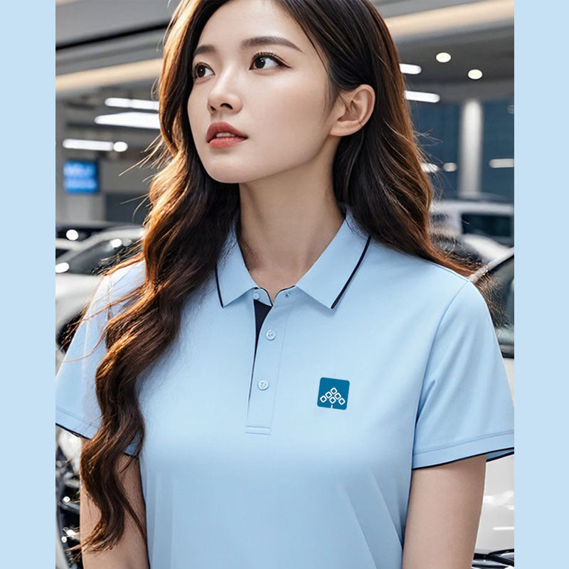 Summer Ice Silk Overalls Polo Shirt