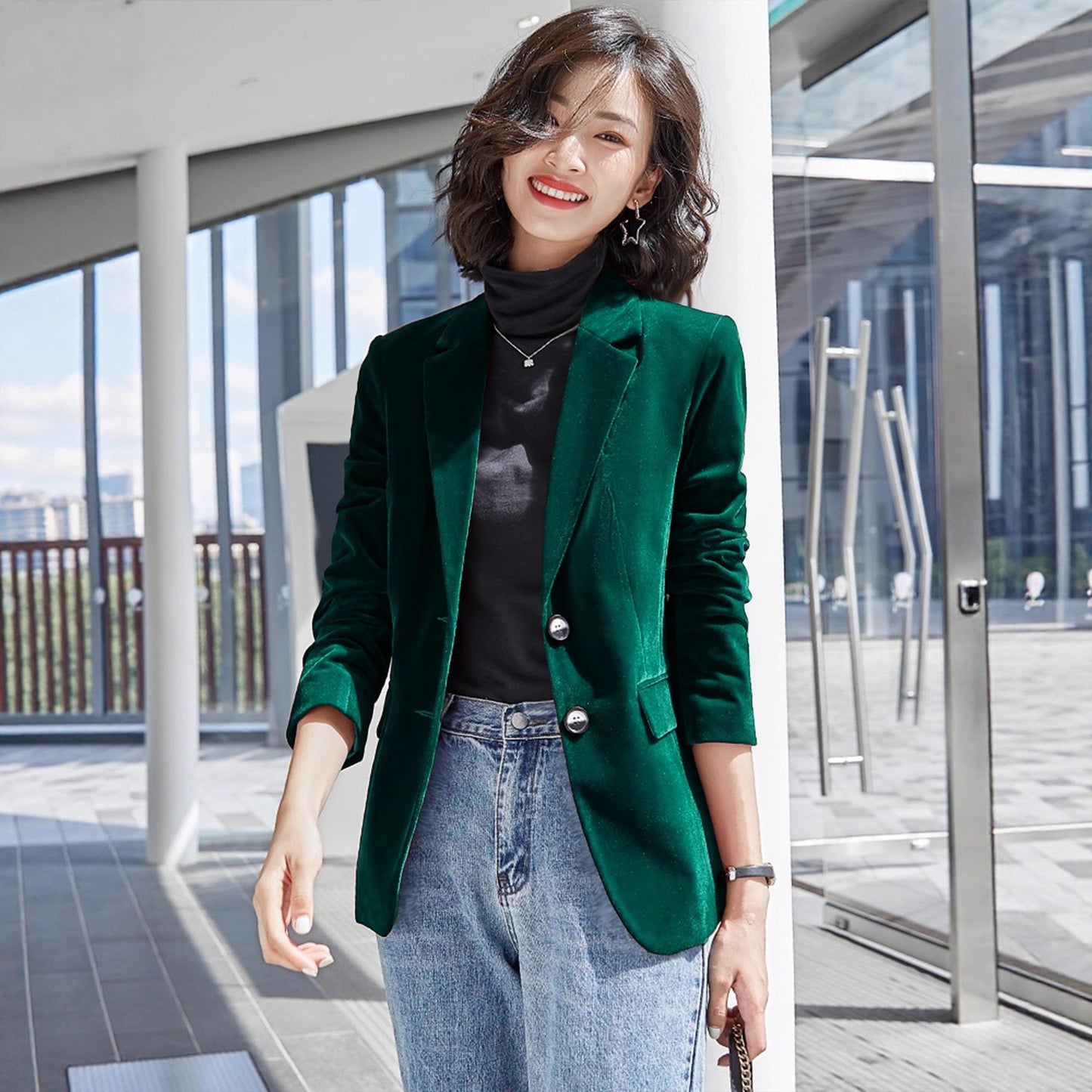 Velvet Blazer Slim Fit And Vintage Style Suit