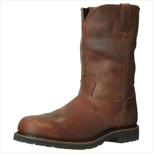 Retro Tea-colored Mens Versatile Casual Boots