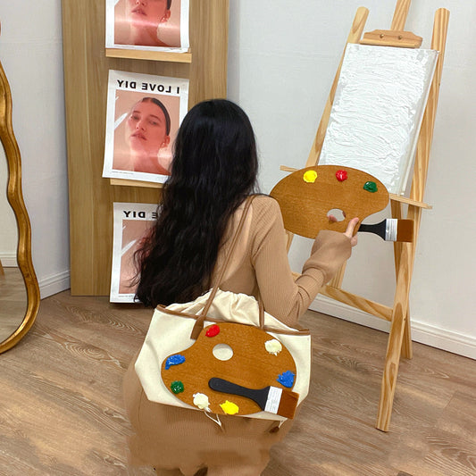 Artist Niche Design Color Paint Board Shoulder Bag