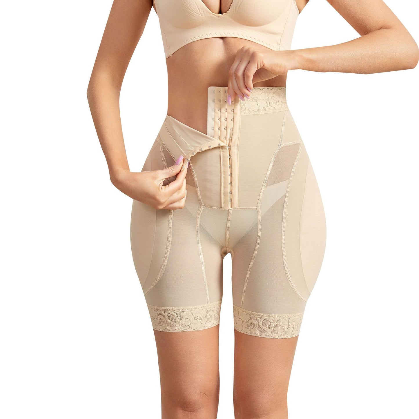 Body Shaping Height Belt Breasted Mesh Lace Waist Girdle