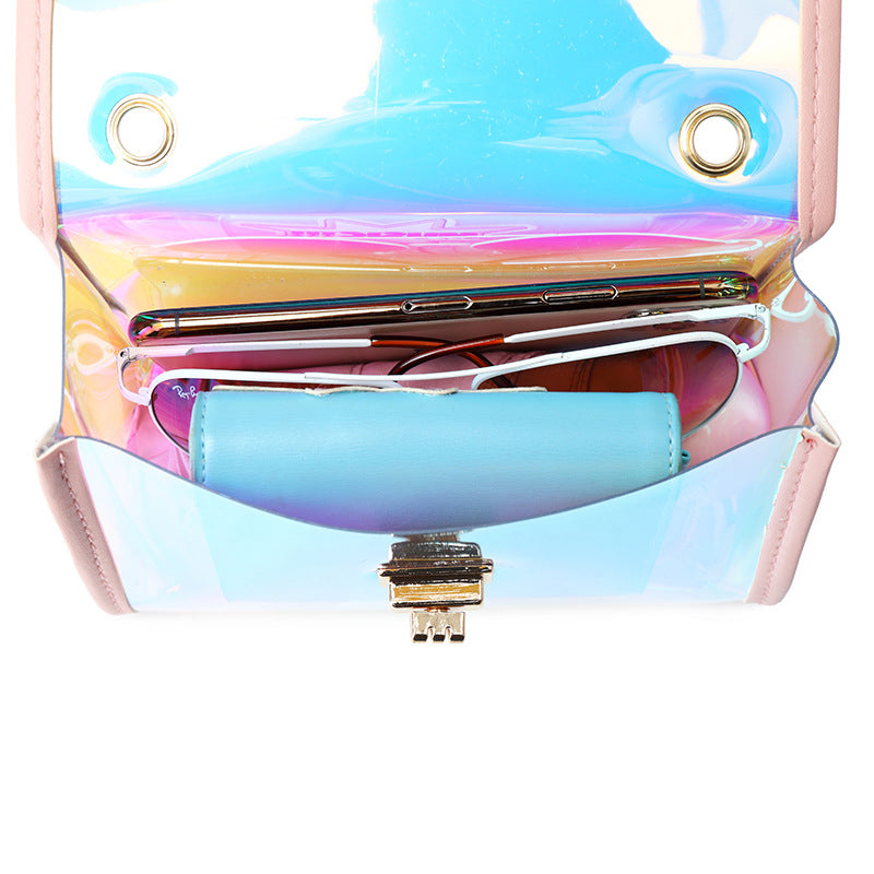 Women's laser square shoulder bag
