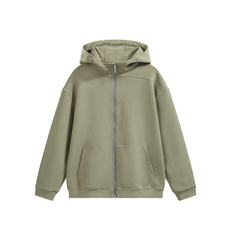 Smart Temperature Control Velvet Zipper Hooded Jacket